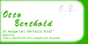 otto berthold business card